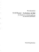 Tapa de G. B. Piranesi, Architektur als Bild