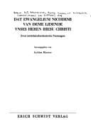 Tapa de Dat ewangelium Nicodemi van deme lidende unses heren Ihesu Christi
