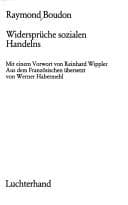 Tapa de Widersprüche sozialen Handelns