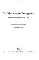 Tapa de Die Entstehung des Youngplans dargestellt vom Reichsarchiv 1931-1933
