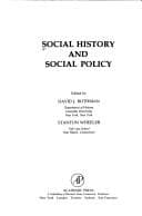 Tapa de Social history and social policy