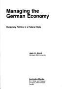Tapa de Managing the German economy