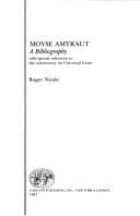 Tapa de Moyse Amyraut