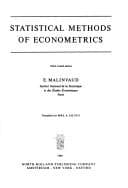Tapa de Méthodes statistiques de l'économétrie