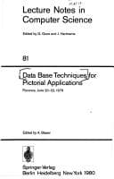 Tapa de Data base techniques for pictorial applications, Florence, June 20-22, 1979