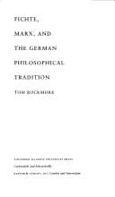 Tapa de Fichte, Marx, and the German philosophical tradition