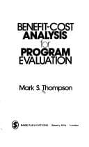 Tapa de Benefit-cost analysis for program evaluation
