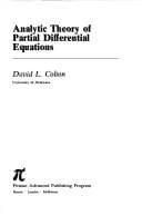 Tapa de Analytic theory of partial differential equations