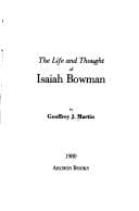 Tapa de The life and thought of Isaiah Bowman