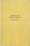 Tapa de Transition to an ordinal metaphysics