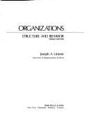 Tapa de Organizations: structure and behavior