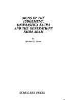 Tapa de Signs of the judgement, Onomastica sacra, and The generations from Adam