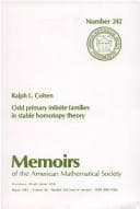 Tapa de Odd primary infinite families in stable homotopy theory