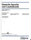 Tapa de Deutsche Sprache und Landeskunde