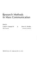 Tapa de Research methods in mass communication