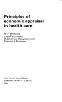 Tapa de Principles of economic appraisal in health care
