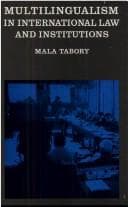 Tapa de Multilingualism in international law and institutions