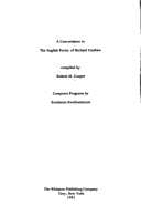 Tapa de A concordance to the English poetry of Richard Crashaw