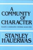 Tapa de A community of character