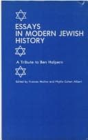Tapa de Essays in modern Jewish history