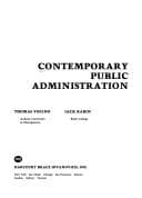 Tapa de Contemporary public administration