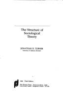 Tapa de The structure of sociological theory
