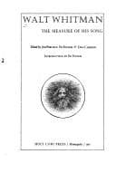 Tapa de Walt Whitman - the measure of his song