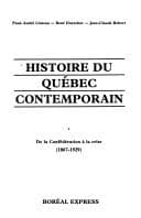 Tapa de Histoire du Québec contemporain
