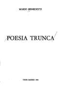 Tapa de Poesía trunca