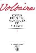 Tapa de Corpus des notes marginales de Voltaire