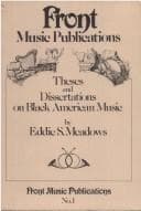 Tapa de Theses and dissertations on Black American music