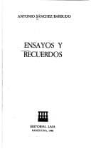 Tapa de Ensayos y recuerdos
