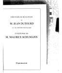 Tapa de Discours de réception de M. Jean Dutourd à l'Académie française et réponse de M. Maurice Schumann