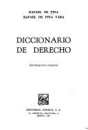 Tapa de Diccionario de derecho