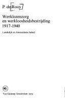 Tapa de Werklozenzorg en werkloosheidsbestrijding 1917-1940