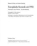 Tapa de Europäische Keramik seit 1950