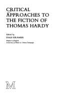 Tapa de Critical approaches to the fiction of Thomas Hardy