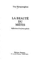 Tapa de La beauté du métis