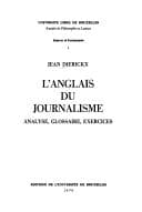 Tapa de L' anglais du journalisme