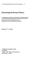 Tapa de Homological group theory