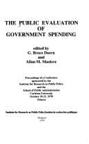 Tapa de The Public evaluation of government spending