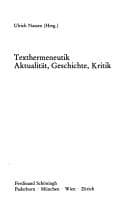 Tapa de Texthermeneutik