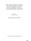 Tapa de Die Keilschriftlichen Rechtssammlungen in deutscher Fassung