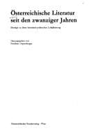 Tapa de Österreichische Literatur seit den zwanziger Jahren