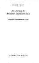 Tapa de Die Literatur des deutschen Expressionismus