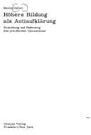 Tapa de Höhere Bildung als Antiaufklärung