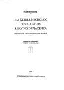 Tapa de Das ältere Necrolog des Klosters S. Savino in Piacenza