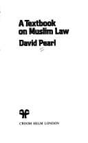 Tapa de A textbook on Muslim law