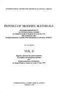 Tapa de Physics of modern materials
