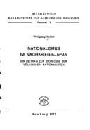 Tapa de Nationalismus im Nachkriegs-Japan